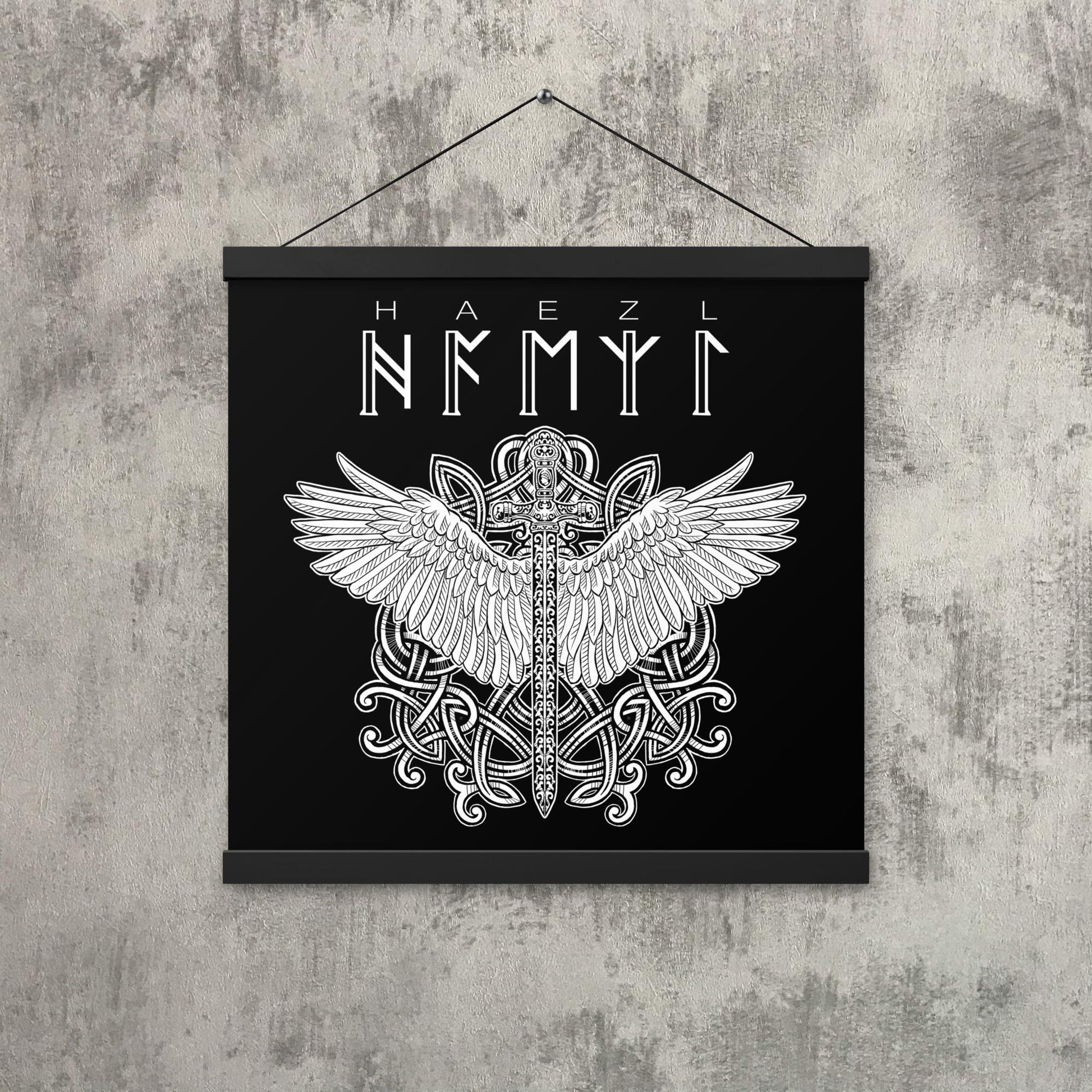 Poster with hangers